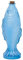 Vase en verre en forme de poisson bleu, relief accentué, carafe pour boissons, vase pour servir la table, vase décoratif avec bouchon en liège