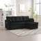 MQLAE Sofa mit Schlaffunktion 130x206, Multifunktionales Schlafsofa mit Stauraum und ausziehbares Bett, Schlafcouch mit Bettkasten, Modulares Couch L Form, Ecksofa für Wohnzimmer, Schwarz Velvet
