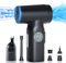 NGTeco Limpiador de Aire Comprimido, 100000RPM Soplador y Aspiradora de Mano 3 en 1 con Batería de 7500mAh, Succión de 6.8Kpa, Pantalla LED y Luz, Inalámbrico para Coche, PC, Laptop, Teclado
