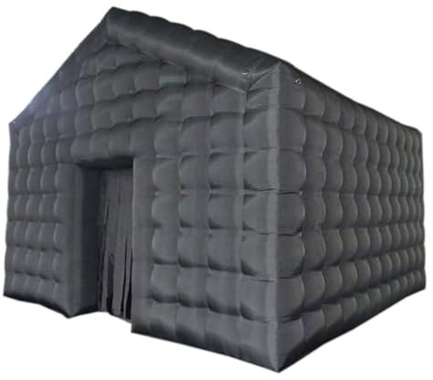 Großes Schwarzes Aufblasbares Würfel-Hochzeitszelt, Quadratischer Pavillon, Veranstaltungsraum, Großer Mobiler Tragbarer Nachtclub, Party für Hinterhof-/Outdoor-Events