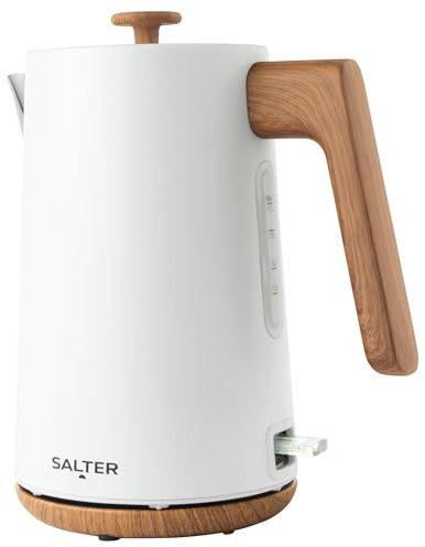 Salter Toronto Hervidor de 1.7L - Ebullición rápida de 3KW, base de 360°, filtro antical, inalámbrico, sensor contra ebullición seca y apagado automático, indicador de nivel de agua, controlador Otter