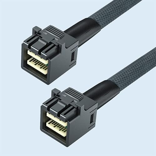 H!Fiber.com Internes Mini SAS HD Kabel, Mini SAS SFF-8643 zu SFF-8643 Kabel, 0.5 meter (1.65ft)