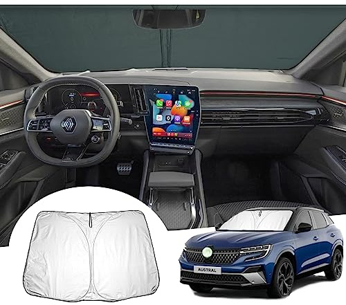 [Update] GAFAT Compatible con Renault Austral/Rafale/Espace 6 2023-2025 2026 Parasol Parabrisas Interior, 2026 Austral E-Tech Hybrid Accesorios Protector Solar, Refrigeración, Protección UV, UPF 50+