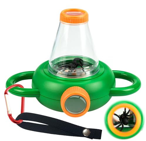 Darryy Insektenlupe, Insektenkasten mit Lupe, Beobachtungslupe, Insekten Beobachtungsbox, Naturbeobachtung Insekten für Kinder, 6-Fache und 4-Fache Vergrößerung