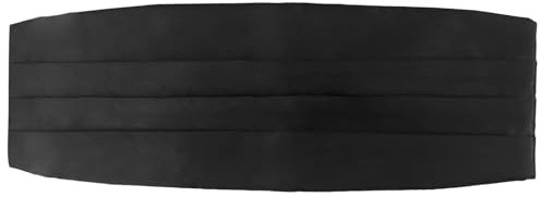 ZyFurn Men's Cummerbunds Black, Adjustable Satin Cummerbund Classic Pleated Tuxedo Suit Waistbands Accessories for Any Formal Event Weddings Proms Parties Special Occassions