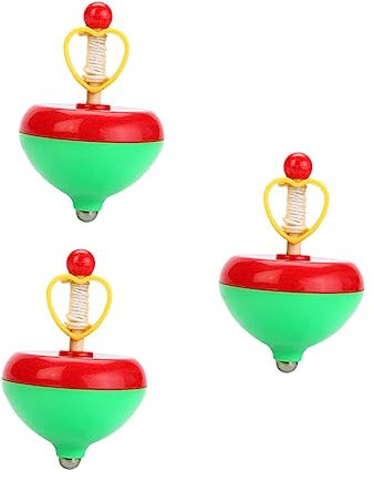 BRIGHTFUFU 3stücke Zieh-Schnur Kreisel Spielzeug Für Junge Mädchen Interaktives Gyro Spielzeug Hand-Augen-koordination Farben Zufällig Für Kreatives Spielen Und Spaß Im Freien