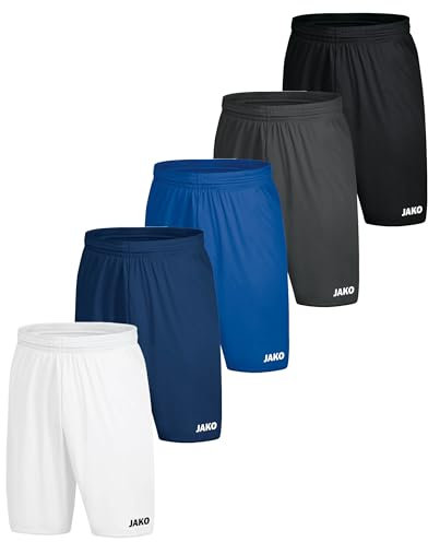 JAKO Unisex Shorts 5er-Set Sporthose Brasil COR4492-657 XL