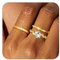 Aidenn 3 Stück Ring Gold 925 Damen Ringe Frauen Cubic Zirkonia Verlobungsring Damen Verstellbare Statement Ring Damen Stapelbare Daumenring Fingerring Set Schmuck