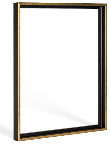 Haak Schattenfugenrahmen Lico 70x140cm Schwarz Goldglanz Antik Selbstmontage Bausatz DIY