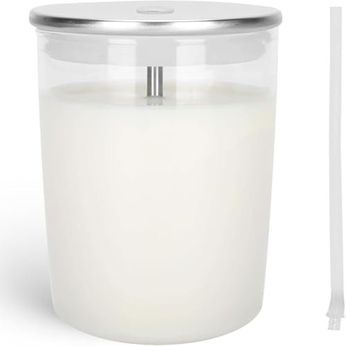 Glas-Milchbehälter 0,5 L (72570) Kompatibel mit der vollautomatischen Jura Coffee Machine e8, z10, e6 9,2 x 9,2 x 13,5 cm