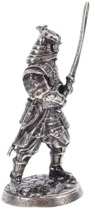 DONFAMDS Mittelalterliche Japanische Samurai-Figur Miniatur-skulptur Aus Kupfernickel Sammlerstück Für Schreibtisch Mittelalterliche Krieger-Statue Kulturelles -Ornament