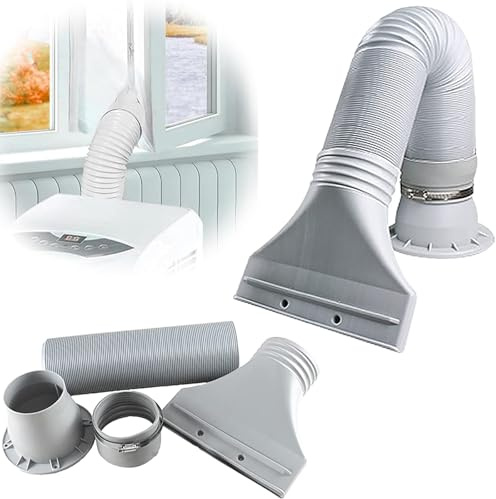 Klimaanlage Abluftschlauch Adapter Fenster- Abluftschlauch KlimageräT Fenster | Flacher Schlauchanschlussadapter FüR Klimaanlage Und Abgasen- FüR Klimaanlage, Abzug, Trockner. (Set)