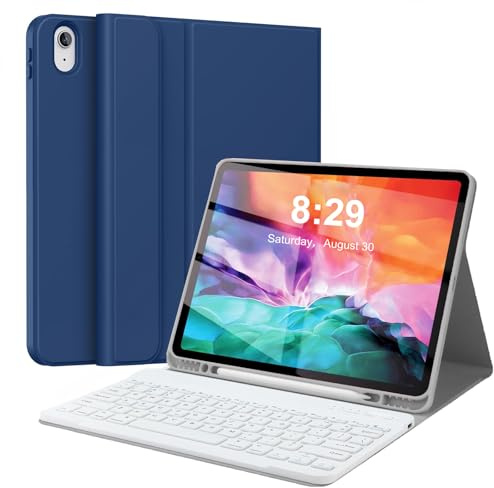 Custodia con tastiera per iPad Pro 12,9 (vecchio modello) 2015 1a / 2017 2a generazione – tastiera wireless Bluetooth ricaricabile rimovibile – custodia in pelle con portamatite per iPad Pro 12,9