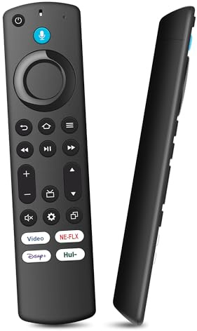 Replacement Voice Remote Control Compatible with Fire Smart AMZ Stick(2nd Gen/3rd Gen/HD/Lite/4K Max/4K/Cube), Smart TVs 3rd Gen, for All Insignia-Pioneer-Omni QLED Series N0t for ROKU-TV