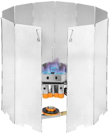 Jongyumo Kocher Windschutz | Grillwindschutz Für Wanderungen - Wetterfester Windschutz Für Outdoor Picknick Camping Angeln Bergsteigen Garten Balkon