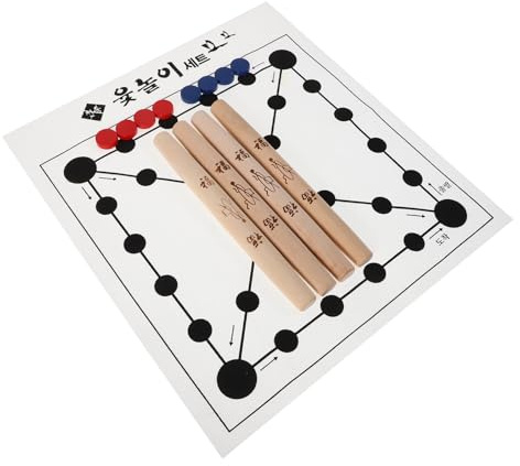 FUNNETOYU Koreanisches Strategiespiel aus Holz Traditionelles Familienspiel für Senioren Interaktives Brettspiel für Drinnen und Draußen bei Familienfeiern
