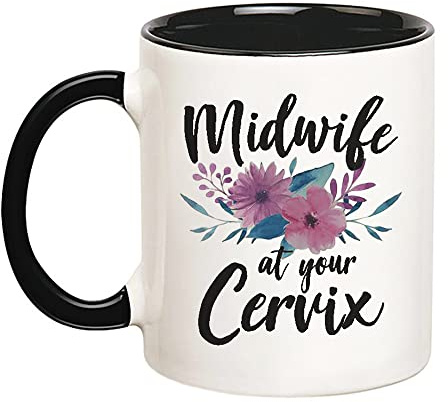 Sage-Femme Mug À Café Avec Anse Mug Céramique Tasses À Thé Pour Chocolat Chaud Cappuccino Lait 330Ml
