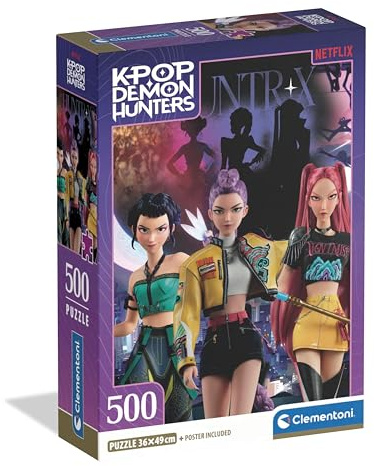 Clementoni Kpop Demon Hunters Puzzle 500 Teile Erwachsene | Puzzle Erwachsene in 49 x 36 cm - Puzzle Erwachsene anspruchsvoll von Clementoni 35626
