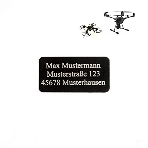 DROHNENSTORE24.DE ...DER DROHNEN-GURU DS24 Copter ID Kennzeichnung Plakette Lasergravur Feuerfest Alu selbstklebend