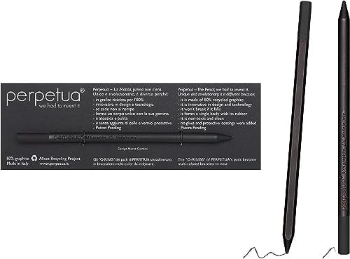 Perpetua Grafit-Stifte, Langlebige & Robuste HB Bleistifte aus Grafit, Nachhaltiger Bleistift HB mit Gummi zum Zeichnen, Schreiben & Skizzen, Ergonomischer Profi Bleistift Nr 2 für Schule & Büro