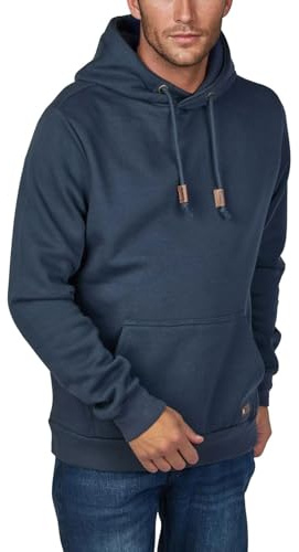 riverso Hoodie Herren Regular Fit RIVJulian Kapuzenpullover Pullover Cross-Over-Kragen Blau XXL, Größe:XXL, Farbe:Navy