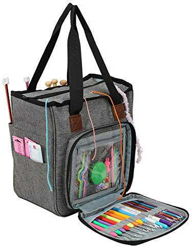 Aufbewahrungstasche Für Wolle, Wolle Tasche Für Garn, Handarbeitstasche Die Geeignet Zu Transportieren Von Strick-/Häkeln Wolle Ist Und Taschen Für Zubehör Für Garn Stränge, Häkelnadeln, Stricknadeln