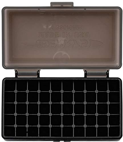 Berry's Boîte de Rangement pour 50 Cartouches 25acp 380 9mm 32acp 9mak Grise