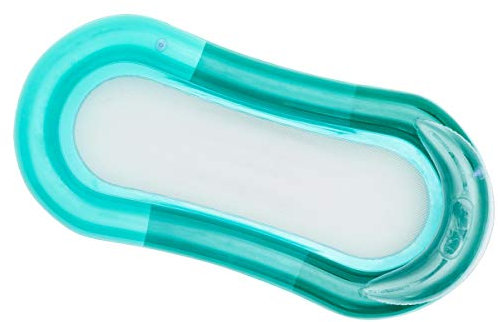 Bestway Wasserhängematte mit 2 Luftkammern, Luftmatratze Kopfstütze und Netzboden, max. 90 kg (Türkis)