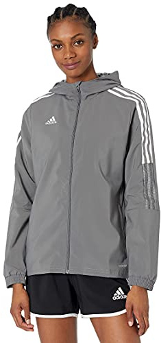 adidas womens Tiro 21 Windbreaker Team Grey Medium
