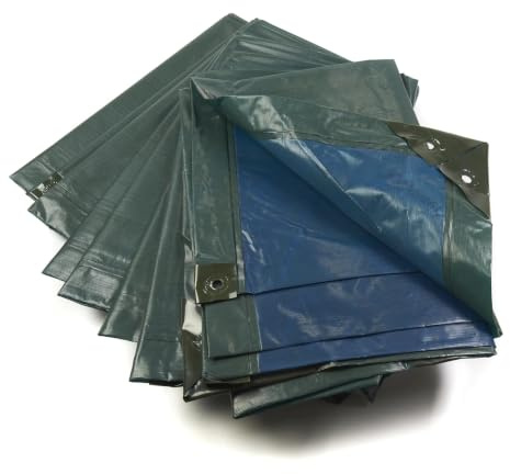Forstmeister Abdeckplane, grün/blau, extrem stark 150 g/m²,3 x 4 m