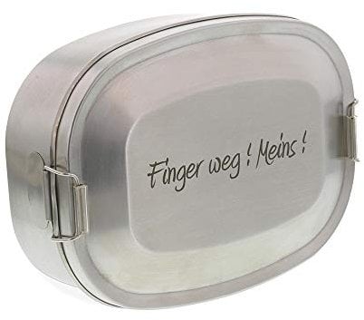 STEMPEL-FABRIK – personalisierbare große Brotdose mit Namen aus Edelstahl – gravierte Brotbox für Kindergarten, Schule, Ausflüge & Co – spülmaschinenfeste & rostfreie Lunchbox (18 x 14 x 5 cm)