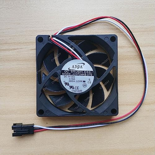 CYRMZAY Ventilador Compatible para ADDA AD0724HB-D72 24V 0.16A 7CM 7015 Third-Line Cooling Ventilador