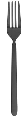 blomus Gabel Stella, Tafelgabel, Speisegabel, Besteck, Edelstahl matt, Black, 20 cm, 64198