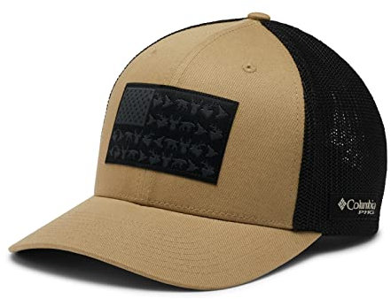 Columbia Unisex PHG Game Flag Mesh Ball Cap Verschluss, Sahara/Schwarz, L-XL