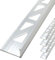 Dalsys Fliesenschiene Winkelprofil Aluminium (eloxiert) Silber matt 2,5m x 12,5mm, 5 Stück, Fliesenprofil
