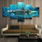 GIRDSSC Bild Auf Leinwand Leinwandbild 5 Teilig Kunstdruck Modern Wandbilder Xxl Format Wandbilder Wohnzimmer Deko Kunstdrucke 5 Teilig Sci Fi Steampunk U-Boot Fertig Zum Aufhängen