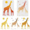 FINGERINSPIRE 2 Stück Giraffen Schablonen Vorlage 29,7x21cm Kunststoff Zwei Giraffen Zeichnung Malschablonen Sonnenvogel Giraffe Musterschablonen zum Malen auf Holz, Boden, Wand und Fliesen