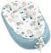 Babynest babynestchen neugeborene mit tragegriff 90 x 50 cm baby nestchen tragbar nest für bett kinder kuschelnest coccon für Jungen und Mädchen Afrika Blau