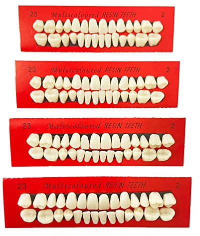 VIKSAUN 4 Stück Temporäres Zahnreparatur Set Formbare Künstliche Zähne Mehrzweck Falsch Zähne Vampirgebiss Zahnersatz Vampir Kostüm Zubehör Kinder Halloween Deko Kinderparty (4 Stück)