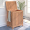 Susany Wäschekorb Wäschetonne Wäschesammler Wäschetruhe Wäschebox Wäschesack Wäschebehälter Massivholz Teak 50x35x60 cm
