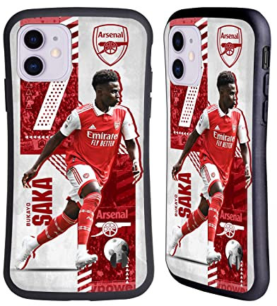 Head Case Designs Officially Licensed Arsenal FC Bukayo Saka 2022/23 First Team Hybrid Case Compatible With Apple iPhone 11