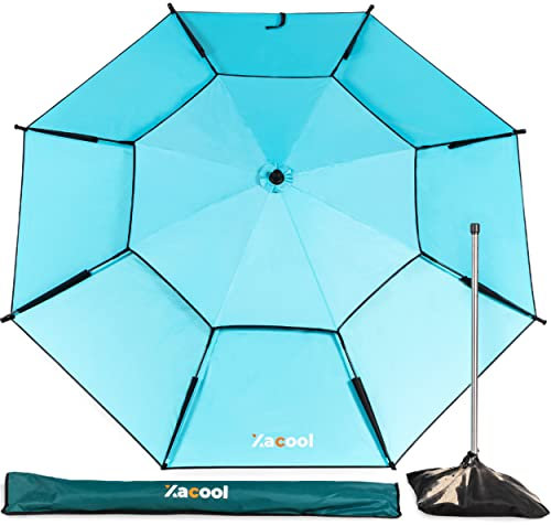 Xacool Parasol de plage (bleu)