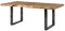 Massivmoebel24.de | Freeform 5 - Baumtisch aus Mangoholz - Natur lackiert | + U-Beine in anthrazit glänzend | 240x100x77 | Massivholztisch Baumkantentisch Esstisch