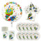 Oblique Unique® Schuleinführung Schulanfang Einschulung Deko Set - Folienballon “Schulkind” + 20 Servietten + Pappteller + Pappbecher (Bunt - Set mit 10x Pappteller + 10x Pappbecher)