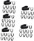 Vaguelly 50pcs Microphone Cable Clips Mic Cable Organizers Clip Holders for Boom Poles Wire Management Compact Portable for Musicians