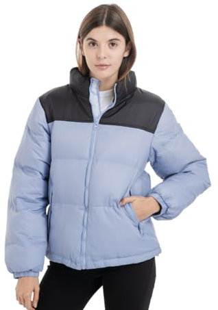 TONY BACKER Giacca Jacket da Donna Invernale Giubbotto Caldo Antivento Regular Fit (S, Viola)