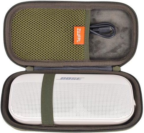 ZUJFPL Hard EVA Case Compatible with Bose SoundLink Flex 2nd Gen/Bose SoundLink Flex Bluetooth Speaker, Waterproof, Shockproof and Dustproof Carrying Travel Speaker Case - Cypress Green