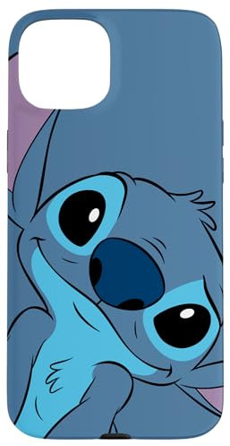 iPhone 15 Plus Disney Lilo and Stitch Cute Stitch Face Slate Gray Case