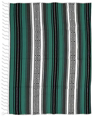 PRETYZOOM Mexicana Tejida para Yoga, Sofá Y Cama, Esterilla Yoga Multiusos Verde 130x180cm, FáCil De Limpiar