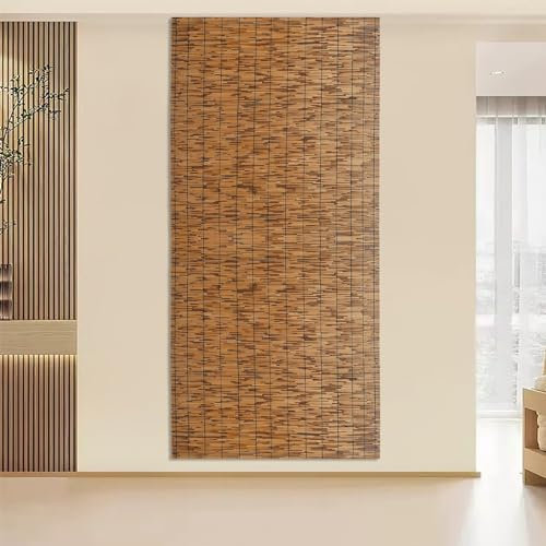 MMleYN Schilfmatten Sichtschutz 3m 4m 5m 6m 7m 8m 10m Lang Sichtschutz Aus Dichtem Schilf Natürlicher Balkon Sichtschutz Bambus Für Den Zaunteiler Im Hinterhof (Color : Carbonized Color, Size : 70cm
